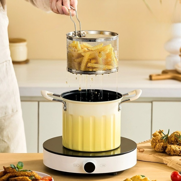 3Ltr Deep Frying Pot With Strainer